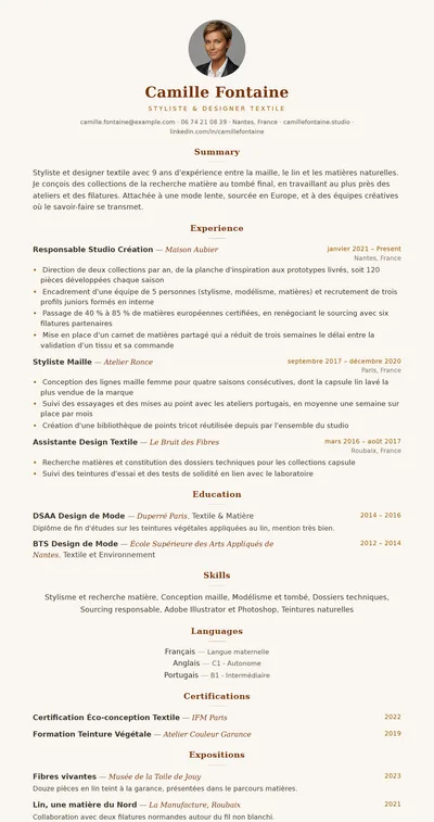Lin resume template preview