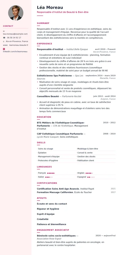 Pastel resume template preview