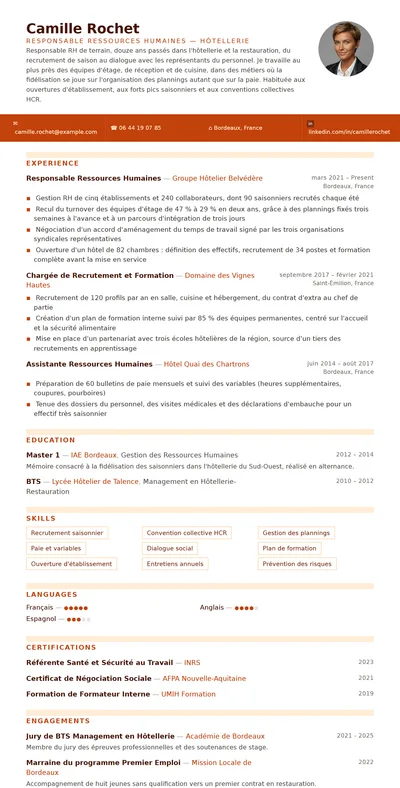 Terre resume template preview