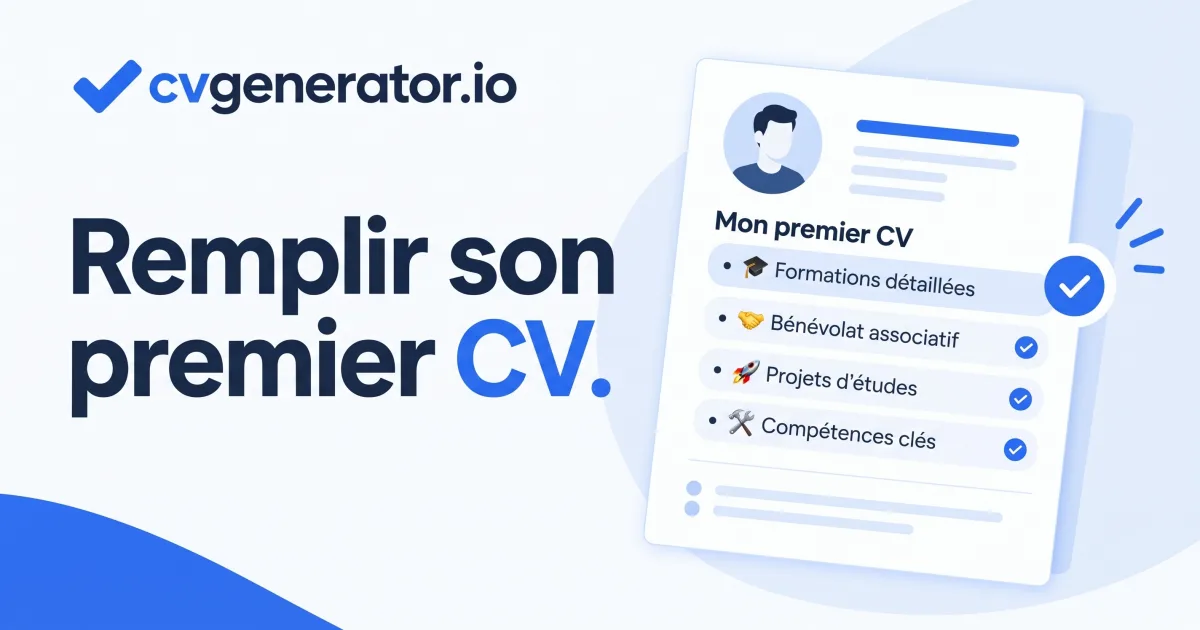 Illustration pour Premier CV sans expérience : comment bien le remplir