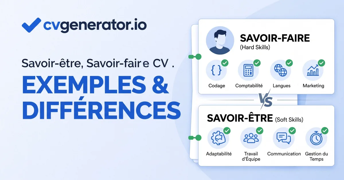 Illustration pour Savoir-être savoir-faire CV : exemples et différences